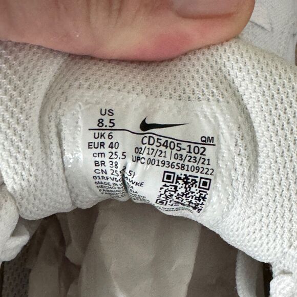 Nike Court Royale AC Women's 8.5 CD5405-102 White Canvas Shoes Sneakers Low Top - Picture 8 of 8